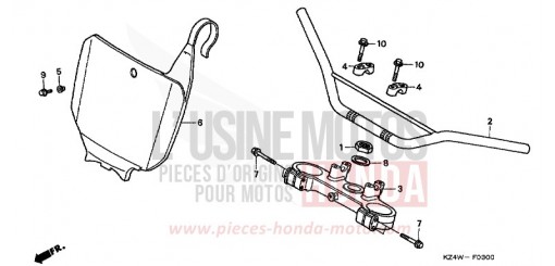 ROHRGRIFF/OBERE BRUECKE CR125RX de 1999